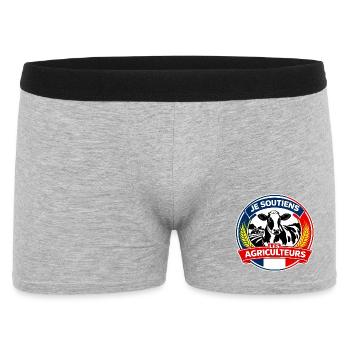 Soutien aux Agriculteurs Français - Boxer Homme - gris chiné - Devant