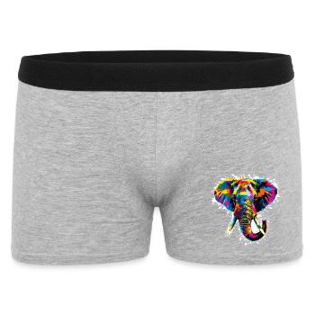 Elephant Art Design - Men's Boxer Shorts - heather grey - Front