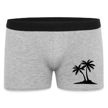 Island Palm Tree Icon - Men's Boxer Shorts - heather grey - Front