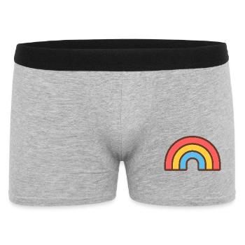 Bright retro rainbow - Men's Boxer Shorts - heather grey - Front