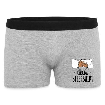 Chemise de nuit de cheval blanche - Boxer Homme - gris chiné - Devant