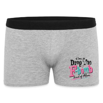 Drop F Bomb Maman Chemise de Maman Drôle - Boxer Homme - gris chiné - Devant