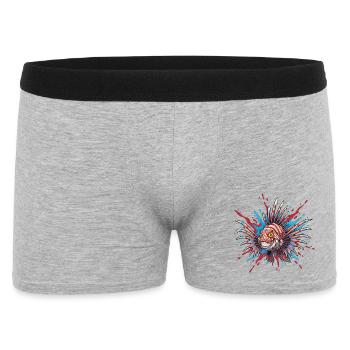 Poisson épineux avec un accent coloré - Boxer Homme - gris chiné - Devant