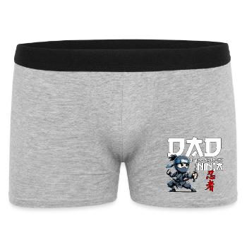 Papa de l’anniversaire Anniversaire Ninja Drôle - Boxer Homme - gris chiné - Devant