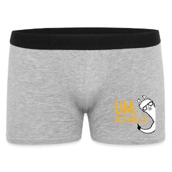 Lama Alpaga à nerd vraiment drôle - Boxer Homme - gris chiné - Devant