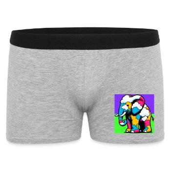 Elephant with Cloud and Clouds - Men's Boxer Shorts - heather grey - Front