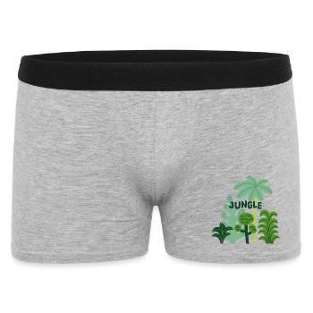 Jungle Tropical Nature Plants Summer Design - Männer Boxer Shorts - Grau meliert - Vorne