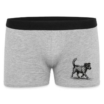 Jack Russell Terrier – Sketch Dog Design - Men's Boxer Shorts - heather grey - Front
