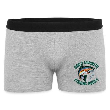 Papa Angel Buddy - Men's Boxer Shorts - heather grey - Front