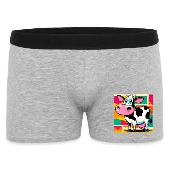 vache - Boxer Homme - gris chiné - Devant