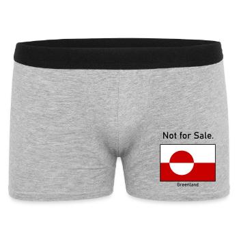 Non à vendre - Drapeau du drapeau du Groenland de Grönland - Boxer Homme - gris chiné - Devant