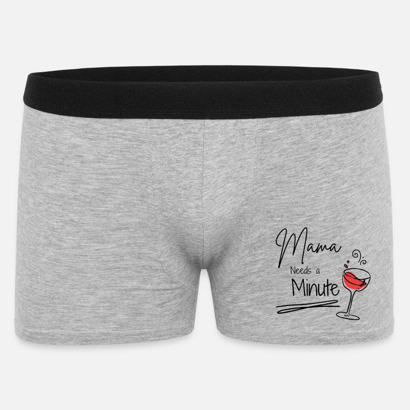 Mama braucht einen Moment - Männer Boxer Shorts - Grau meliert
