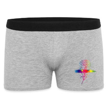 Rainbow Carnation Neon Gradient Art - Men's Boxer Shorts - heather grey - Front