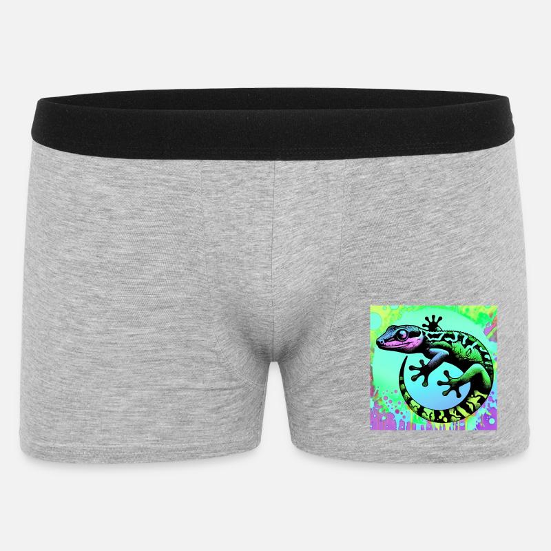Gecko - Männer Boxer Shorts - Grau meliert