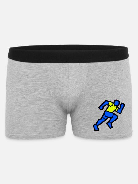 Fast Polygon Runner Marathon Team - Men's Boxer Shorts - heather grey