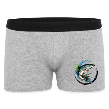 Pêche au brochet - Boxer Homme - gris chiné - Devant