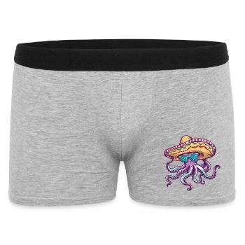 Octopus Funny Sombrero - Men's Boxer Shorts - heather grey - Front