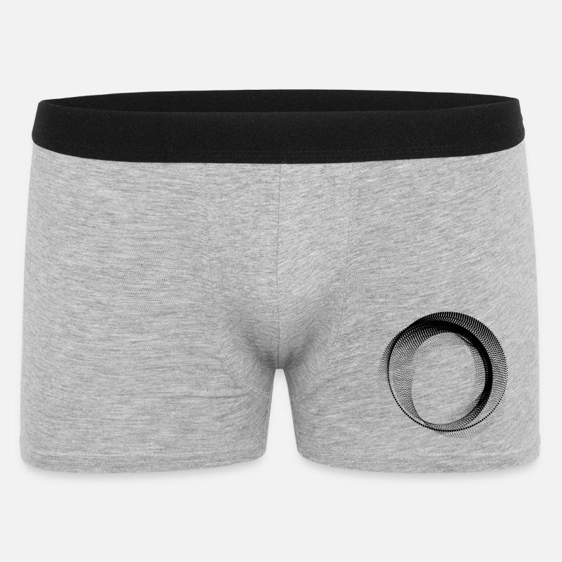 Forme circulaire abstraite - Boxer Homme - gris chiné