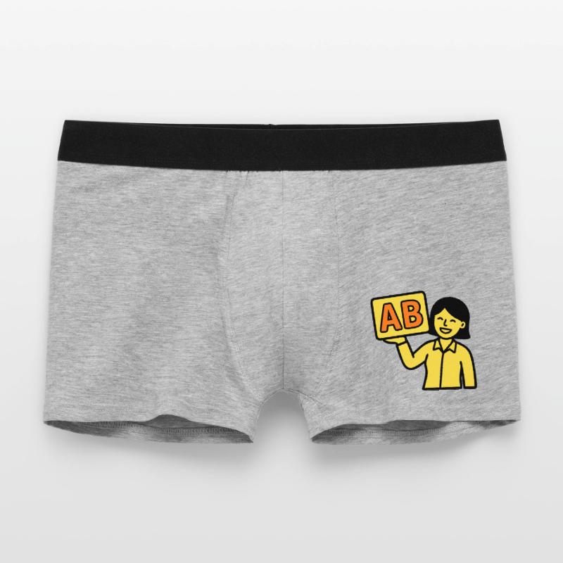 Teacher Elementary School ABC Vector Men's Boxer Shorts