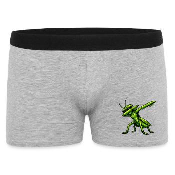 Dabbing Gottesanbeterin - Männer Boxer Shorts - Grau meliert - Vorne