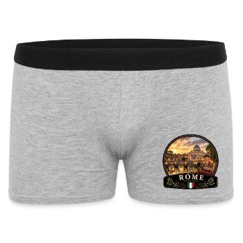Italy Holidays Old Town Mediterranean Holidays Channel - Men's Boxer Shorts - heather grey - Front