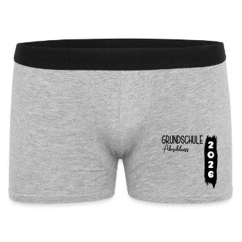 Grundschule Abschluss 2026 - Männer Boxer Shorts - Grau meliert - Vorne