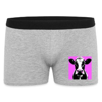 cow - Men's Boxer Shorts - heather grey - Front