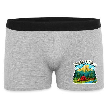 Happy offline - Men's Boxer Shorts - heather grey - Front