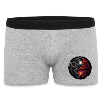 Japanese Bonsai Tree Plant Yin-Yang Bonsai - Men's Boxer Shorts - heather grey - Front