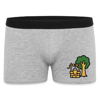 Draw Fountain Village Logo - Men's Boxer Shorts - heather grey - Front