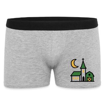 Village Church Moon Artwork - Men's Boxer Shorts - heather grey - Front
