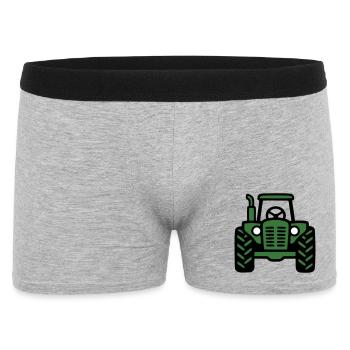 Tractor Front View Logo - Men's Boxer Shorts - heather grey - Front