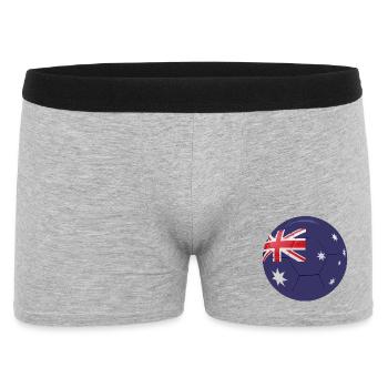 AUSTRALIA'S FLAG ON A FOOTBALL - Men's Boxer Shorts - heather grey - Front