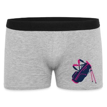 Golf Bag Equipment Icon - Men's Boxer Shorts - heather grey - Front