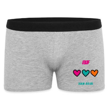 Bachelorette party. BRIDE. TEAM. TEAM MARIEE. BRIDE-TO-BE - Men's Boxer Shorts - heather grey - Front