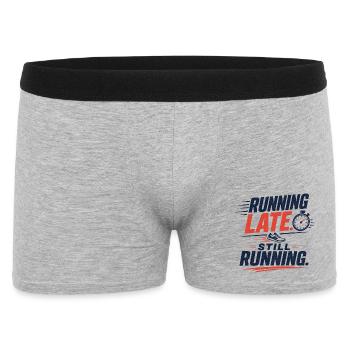 Running Late. Still Running. - Men's Boxer Shorts - heather grey - Front