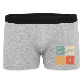 Fallschirmspringen Absprung Freifall Fallschirm - Männer Boxer Shorts - Grau meliert - Vorne