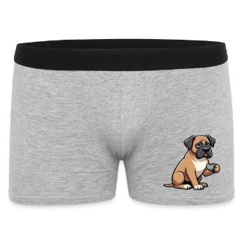 Deutsche Dogge Doggen Doggenbesitzer Doggenfan - Männer Boxer Shorts - Grau meliert - Vorne