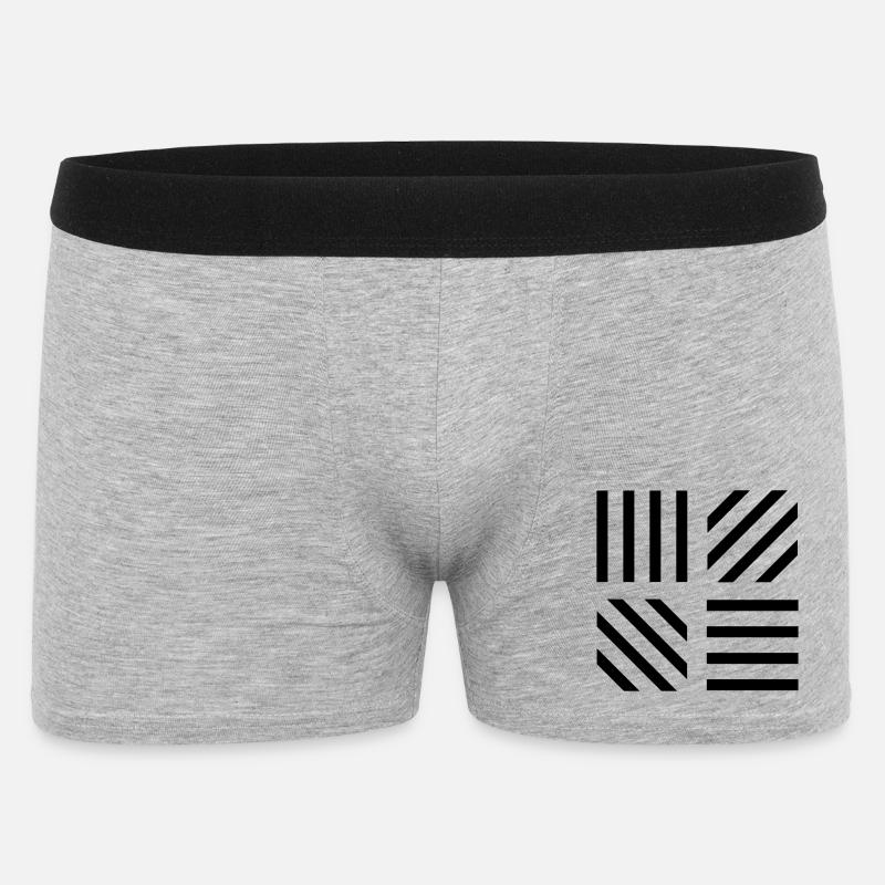 graphic stripe pattern - Men's Boxer Shorts - heather grey