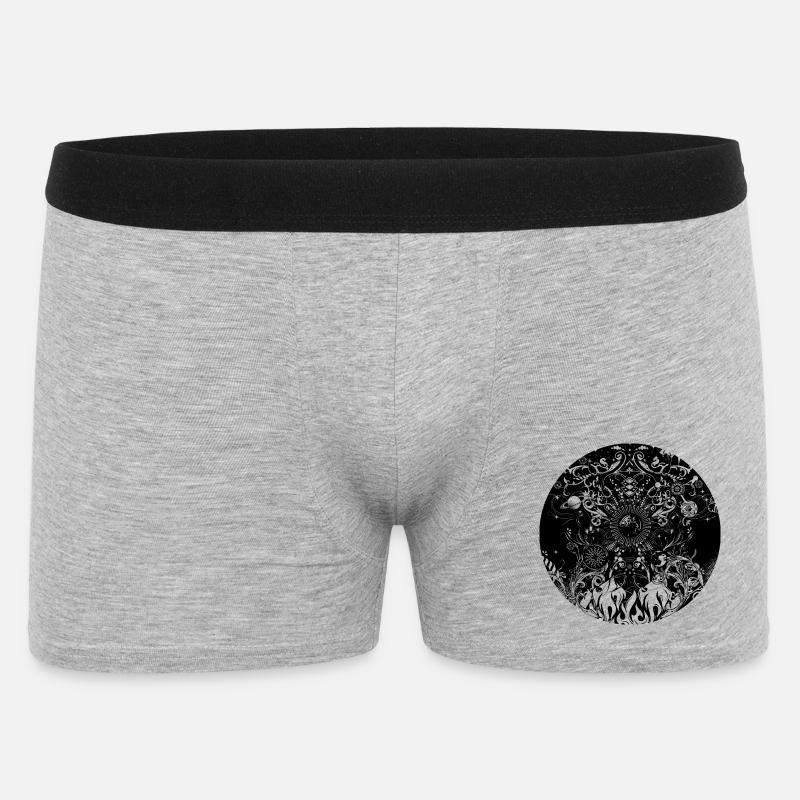 vier Elemente - Männer Boxer Shorts - Grau meliert