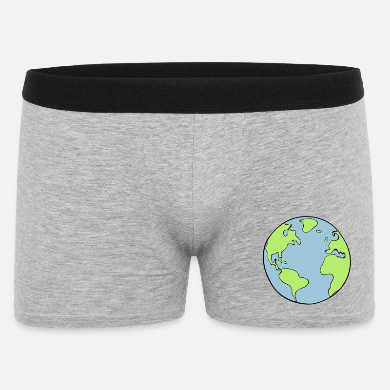 Erde - Männer Boxer Shorts - Grau meliert
