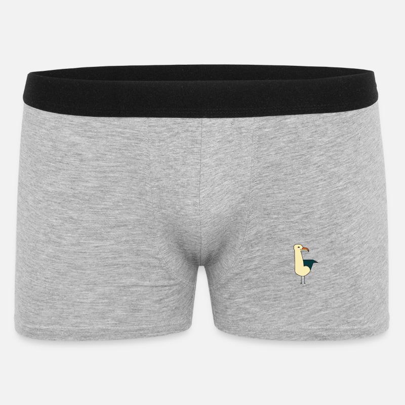 Möwe - Männer Boxer Shorts - Grau meliert
