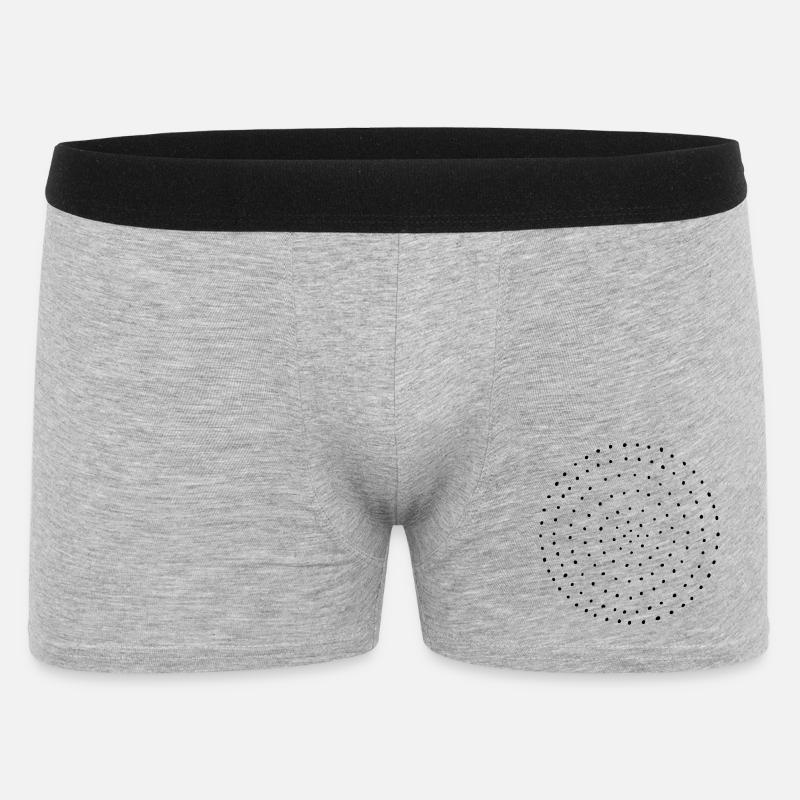 Dotted dots circle dots pattern gift - Men's Boxer Shorts - heather grey