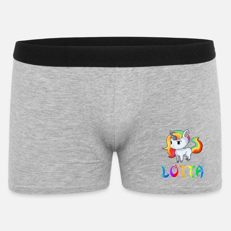 Lotta Einhorn - Männer Boxer Shorts - Grau meliert