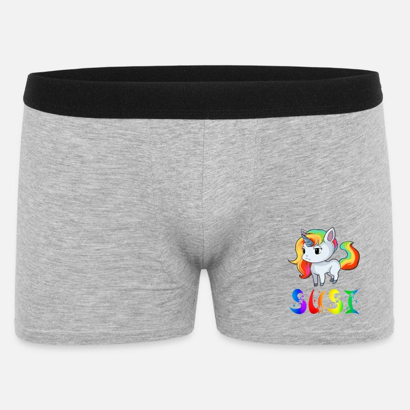 Susi Einhorn - Männer Boxer Shorts - Grau meliert