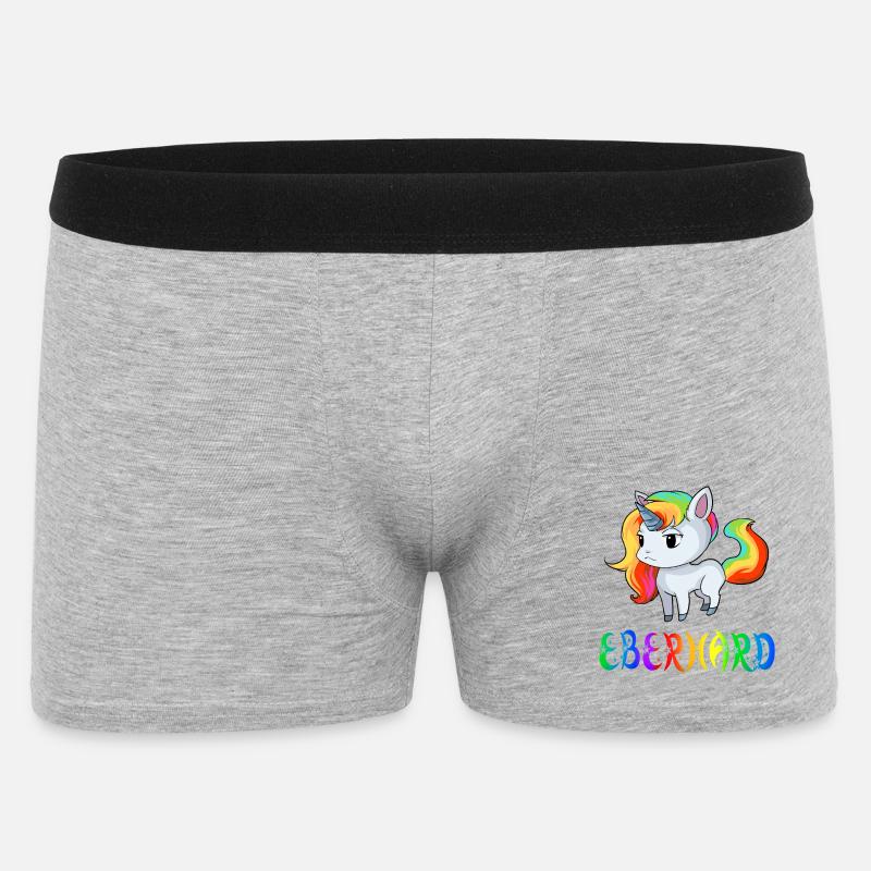 Eberhard Einhorn - Männer Boxer Shorts - Grau meliert