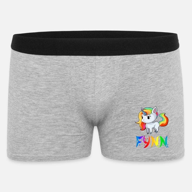 Fynn Einhorn - Männer Boxer Shorts - Grau meliert