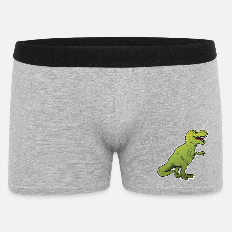 Dinosaurier / großes Tier / Tier - Männer Boxer Shorts - Grau meliert