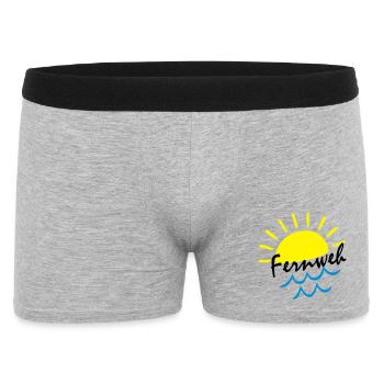 Sunrise Ocean – Sonne & Wellen Icon - Männer Boxer Shorts - Grau meliert - Vorne