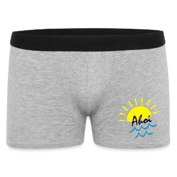 Ambiances estivales : Soleil au-dessus des vagues de mer - Boxer Homme - gris chiné - Devant